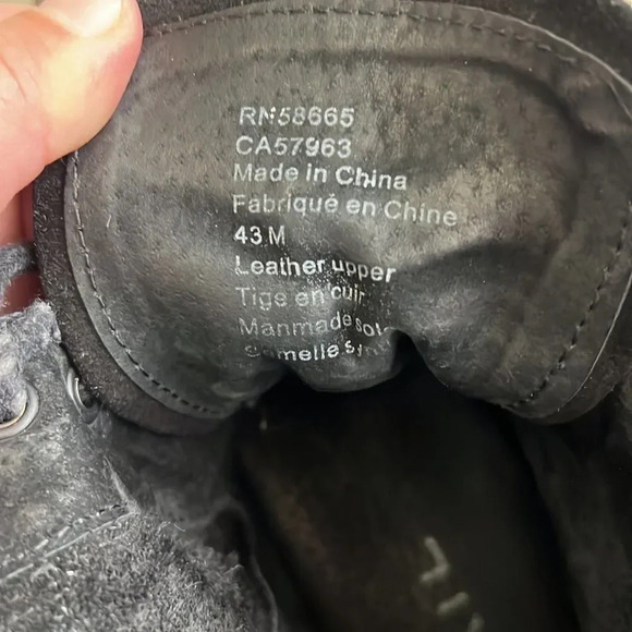 THE RAIL High Top Lace Up Style Zipper Side LEATHER BOOTS Shoes SIZE EA 43 US 10 - Picture 11 of 12